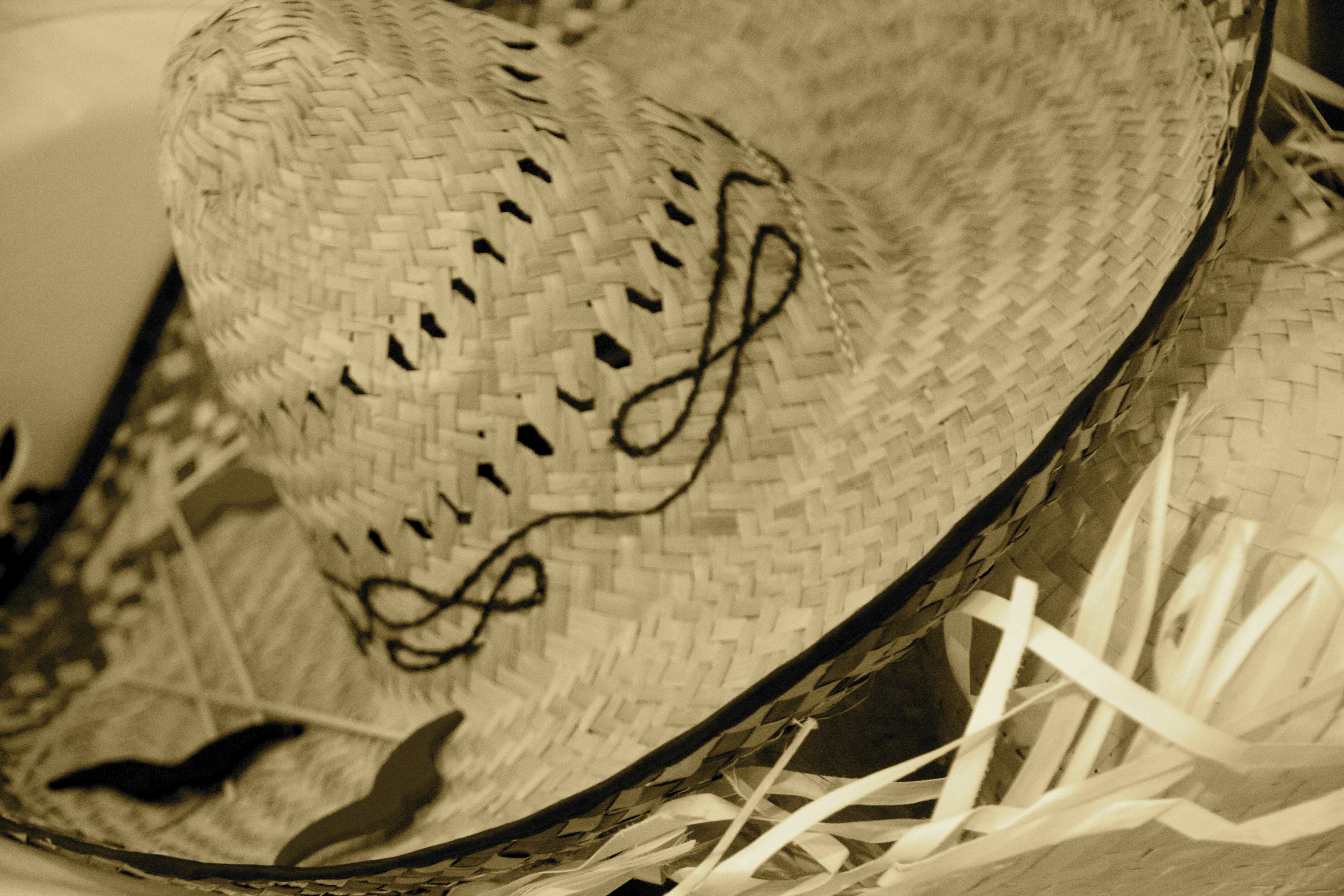 Straw Hat Photo Booth Prop